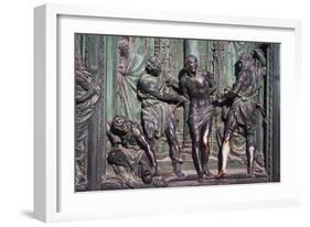 Flagellation, Panel from Series of Sorrows, 1906-Lodovico Pogliaghi-Framed Giclee Print