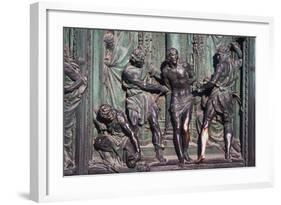 Flagellation, Panel from Series of Sorrows, 1906-Lodovico Pogliaghi-Framed Giclee Print