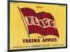 Flagg Apple Label - Yakima, WA-Lantern Press-Mounted Art Print