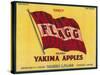 Flagg Apple Label - Yakima, WA-Lantern Press-Stretched Canvas