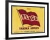 Flagg Apple Label - Yakima, WA-Lantern Press-Framed Art Print