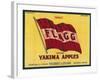 Flagg Apple Label - Yakima, WA-Lantern Press-Framed Art Print