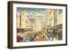 Flagler Street, Miami, Florida-null-Framed Art Print