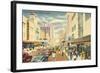 Flagler Street, Miami, Florida-null-Framed Art Print