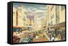 Flagler Street, Miami, Florida-null-Framed Stretched Canvas