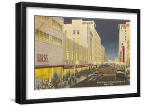 Flagler Street, Miami, Florida-null-Framed Art Print