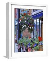 Flags and Flowers, Philipsburg, Montana, USA-Chuck Haney-Framed Photographic Print