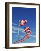 Flags at Washington Monument-David Papazian-Framed Photographic Print