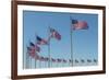 Flags by Washington Monument, Washington DC, Usa-Jim Engelbrecht-Framed Premium Photographic Print