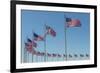 Flags by Washington Monument, Washington DC, Usa-Jim Engelbrecht-Framed Premium Photographic Print