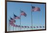 Flags by Washington Monument, Washington DC, Usa-Jim Engelbrecht-Framed Photographic Print