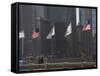 Flags, Chicago, Illinois, United States of America, North America-Robert Harding-Framed Stretched Canvas