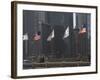 Flags, Chicago, Illinois, United States of America, North America-Robert Harding-Framed Photographic Print