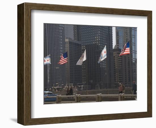 Flags, Chicago, Illinois, United States of America, North America-Robert Harding-Framed Photographic Print