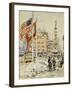 Flags, Columbus Circle, 1918-Childe Hassam-Framed Giclee Print