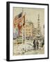 Flags, Columbus Circle, 1918-Childe Hassam-Framed Giclee Print