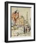 Flags, Columbus Circle, 1918-Childe Hassam-Framed Giclee Print