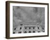 Flags Flying at Half Mast on Top of Yankee Stadium to Honor Late Baseball Player Babe Ruth-Cornell Capa-Framed Photographic Print