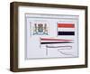 Flags from the Kingdom of the Netherlands, from a French Book of Flags, c.1819-null-Framed Giclee Print