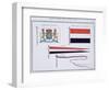 Flags from the Kingdom of the Netherlands, from a French Book of Flags, c.1819-null-Framed Giclee Print