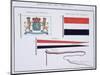 Flags from the Kingdom of the Netherlands, from a French Book of Flags, c.1819-null-Mounted Giclee Print