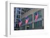 Flags Hanging Outside an Office Building in Downtown, Chicago, Illinois, Usa-Michael Runkel-Framed Photographic Print