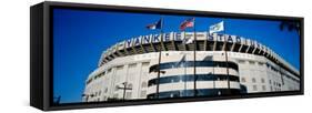 Flags in Front of a Stadium, Yankee Stadium, New York City, New York, USA-null-Framed Stretched Canvas