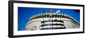 Flags in Front of a Stadium, Yankee Stadium, New York City, New York, USA-null-Framed Premium Photographic Print