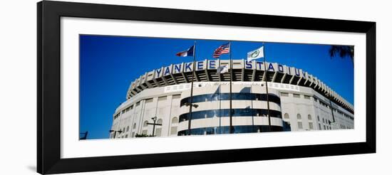 Flags in Front of a Stadium, Yankee Stadium, New York City, New York, USA-null-Framed Photographic Print