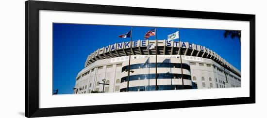 Flags in Front of a Stadium, Yankee Stadium, New York City, New York, USA-null-Framed Photographic Print