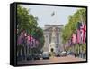 Flags Lining Mall to Buckingham Palace for President Obama's State Visit in 2011, London, England-Walter Rawlings-Framed Stretched Canvas