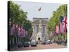 Flags Lining Mall to Buckingham Palace for President Obama's State Visit in 2011, London, England-Walter Rawlings-Stretched Canvas