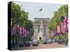 Flags Lining Mall to Buckingham Palace for President Obama's State Visit in 2011, London, England-Walter Rawlings-Stretched Canvas