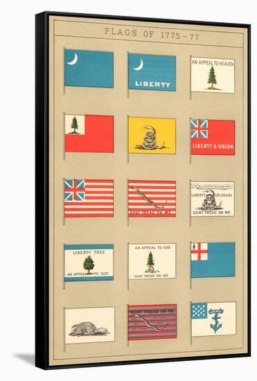 Flags of 1775-77-null-Framed Stretched Canvas