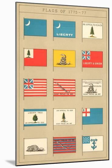 Flags of 1775-77-null-Mounted Art Print
