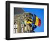 Flags of Belgium on the Right, Flanders in the Center on the Town Hall of Ghent, Flanders, Belgium-Richard Ashworth-Framed Photographic Print