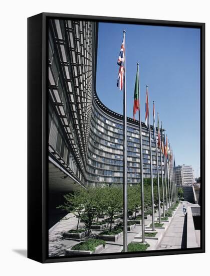Flags of Eu Member Countries, Brussels, Belgium-Julian Pottage-Framed Stretched Canvas