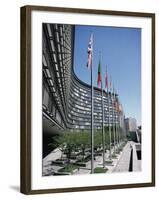 Flags of Eu Member Countries, Brussels, Belgium-Julian Pottage-Framed Photographic Print