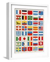 Flags of Forty Countries About 1890-null-Framed Giclee Print