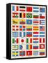 Flags of Forty Countries About 1890-null-Framed Stretched Canvas