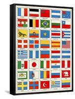 Flags of Forty Countries About 1890-null-Framed Stretched Canvas