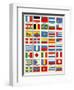 Flags of Forty Countries About 1890-null-Framed Giclee Print