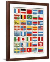 Flags of Forty Countries About 1890-null-Framed Giclee Print