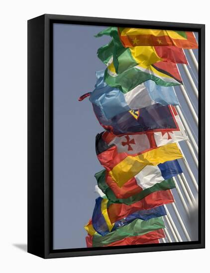 Flags of the Nation, Athens, Greece-Paul Sutton-Framed Stretched Canvas