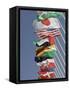 Flags of the Nations, Athens, Greece-Paul Sutton-Framed Stretched Canvas