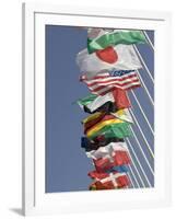 Flags of the Nations, Athens, Greece-Paul Sutton-Framed Photographic Print