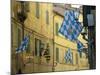 Flags of the Onda (Wave) Contrada in the Via Giovanni Dupre, Siena, Tuscany, Italy, Europe-Ruth Tomlinson-Mounted Photographic Print