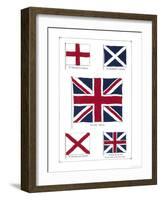 Flags of the United Kingdom, The Union Jack and Its Components-null-Framed Giclee Print