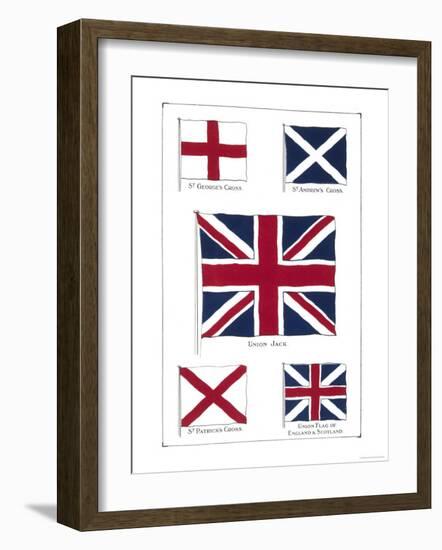 Flags of the United Kingdom, The Union Jack and Its Components-null-Framed Giclee Print