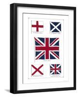 Flags of the United Kingdom, The Union Jack and Its Components-null-Framed Giclee Print